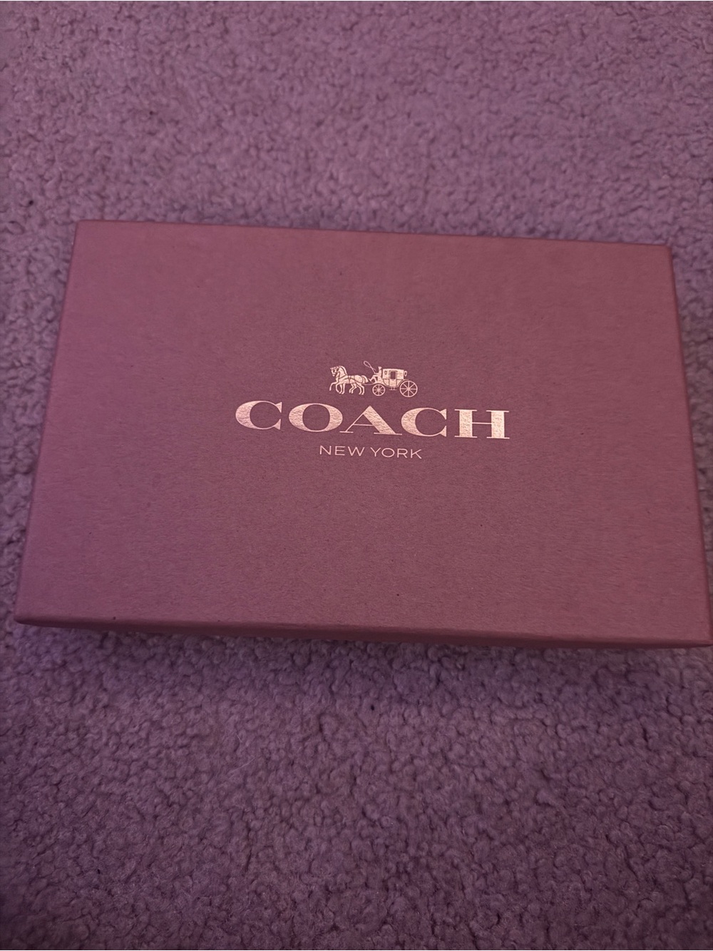 Coach Metallic Gray Pebbled Leather Wristlet - Picture 5 of 5